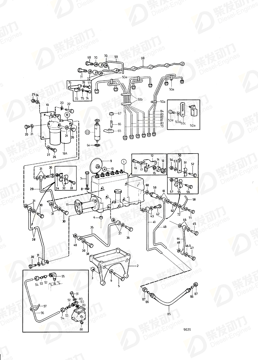 volvo penta Injection pump 862305 Drawing volvo penta Injection pump 862305 Drawing